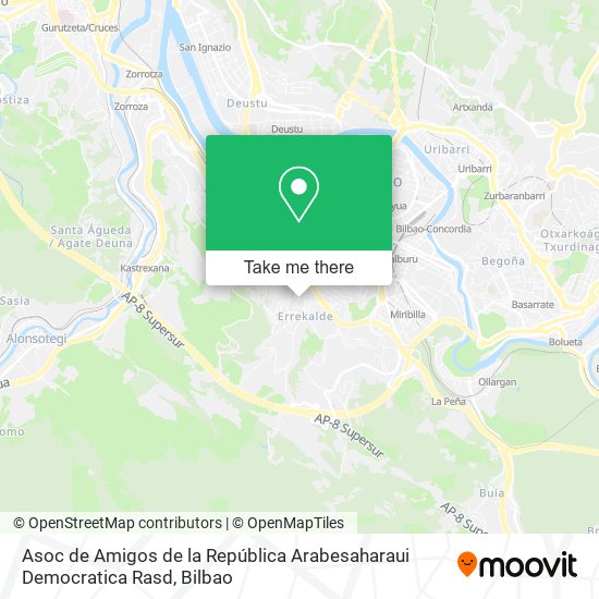 Asoc de Amigos de la República Arabesaharaui Democratica Rasd map