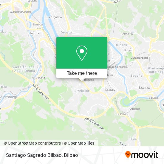 Santiago Sagredo Bilbao map