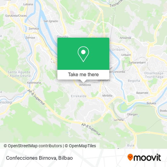 mapa Confecciones Birnova