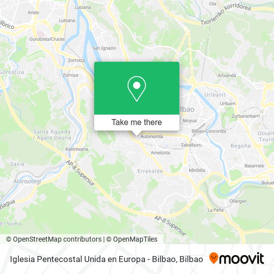 Iglesia Pentecostal Unida en Europa - Bilbao map
