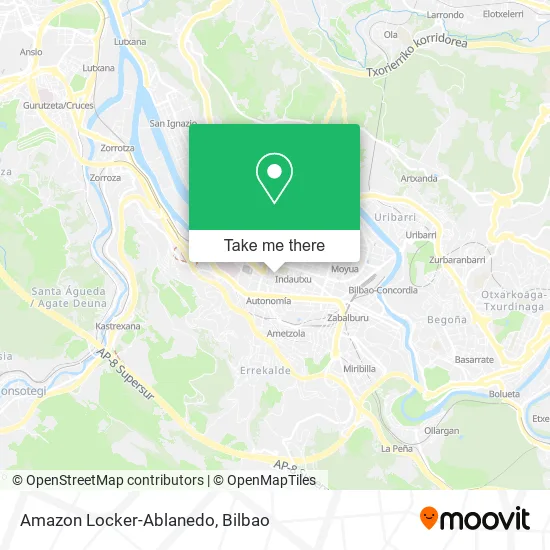 Amazon Locker-Ablanedo map
