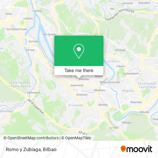 Romo y Zubiaga map