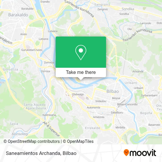Saneamientos Archanda map