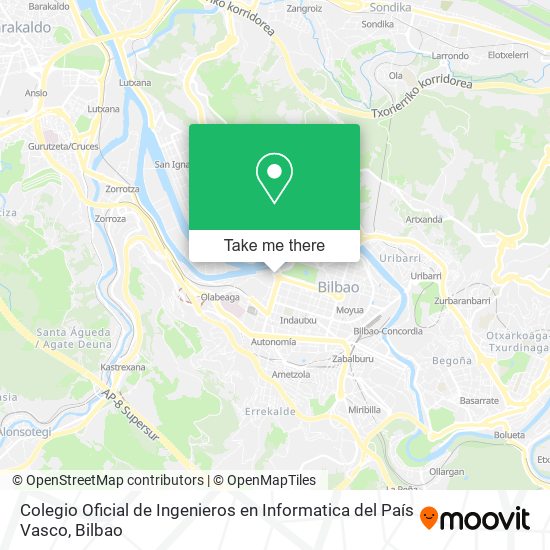 Colegio Oficial de Ingenieros en Informatica del País Vasco map