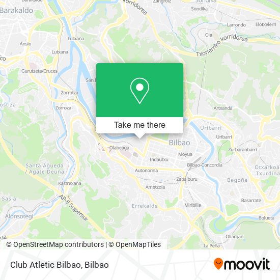 mapa Club Atletic Bilbao