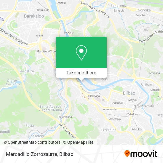 mapa Mercadillo Zorrozaurre
