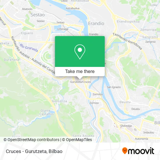 Cruces - Gurutzeta map