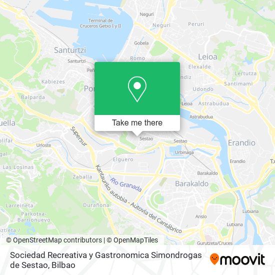 Sociedad Recreativa y Gastronomica Simondrogas de Sestao map