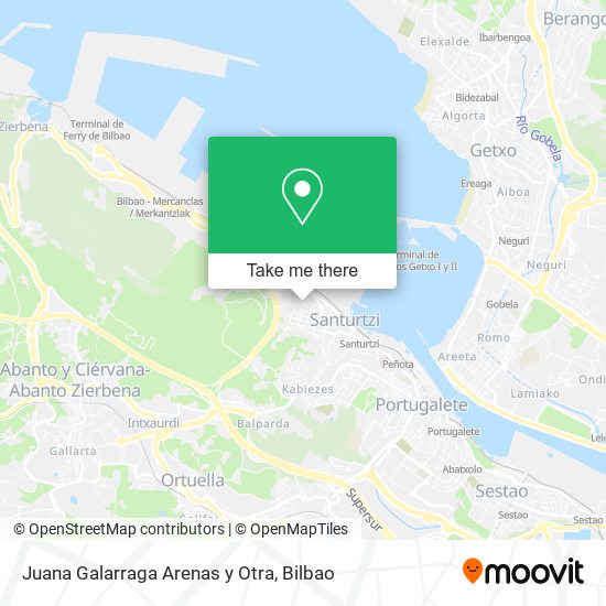 Juana Galarraga Arenas y Otra map