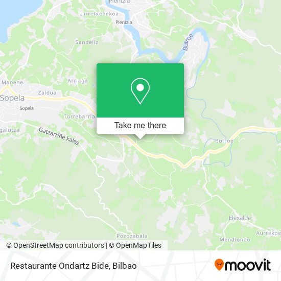 mapa Restaurante Ondartz Bide