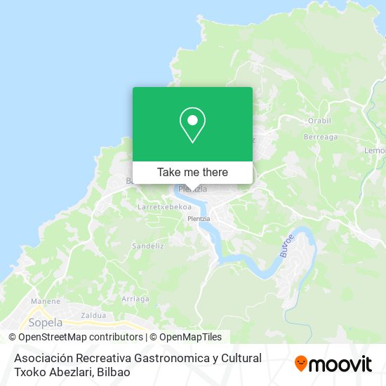 mapa Asociación Recreativa Gastronomica y Cultural Txoko Abezlari