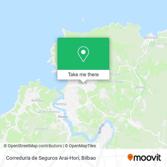 mapa Correduría de Seguros Arai-Hori