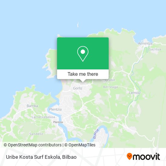 Uribe Kosta Surf Eskola map