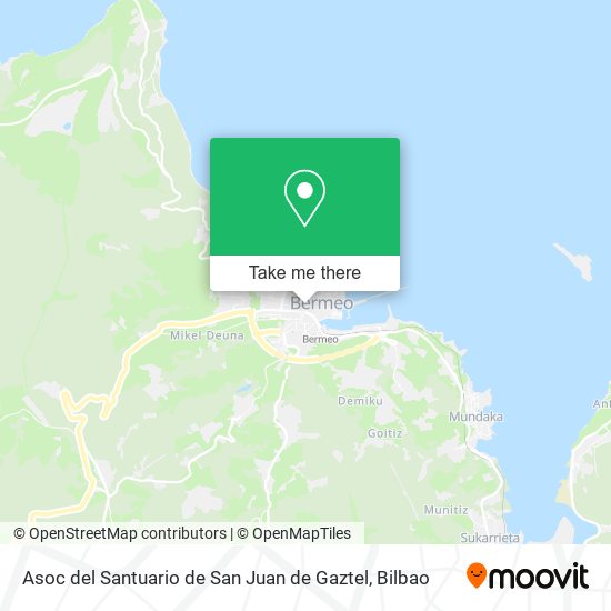 Asoc del Santuario de San Juan de Gaztel map