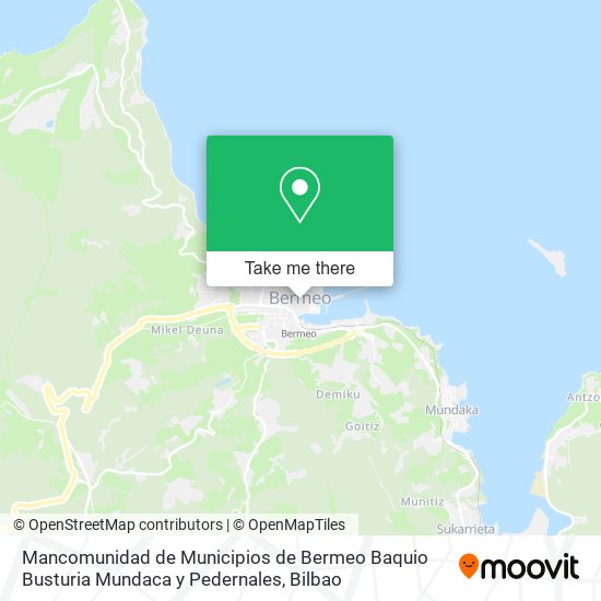 Mancomunidad de Municipios de Bermeo Baquio Busturia Mundaca y Pedernales map