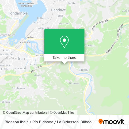Bidasoa Ibaia / Río Bidasoa / La Bidassoa map