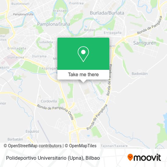 Polideportivo Universitario (Upna) map