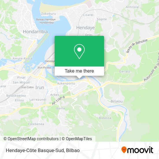 Hendaye-Côte Basque-Sud map