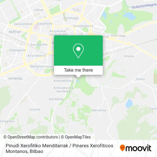 Pinudi Xerofitiko Menditarrak / Pinares Xerofíticos Montanos map