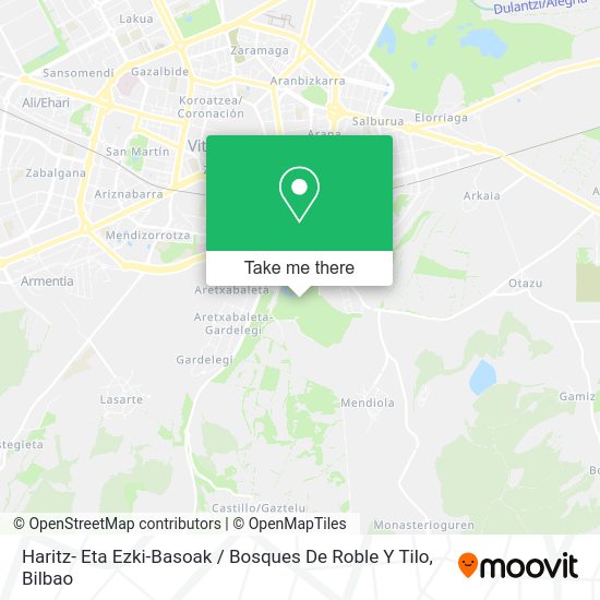 Haritz- Eta Ezki-Basoak / Bosques De Roble Y Tilo map