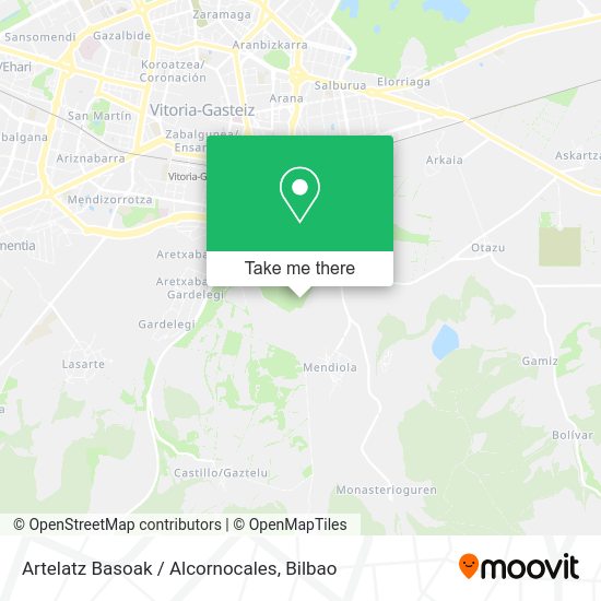 Artelatz Basoak / Alcornocales map