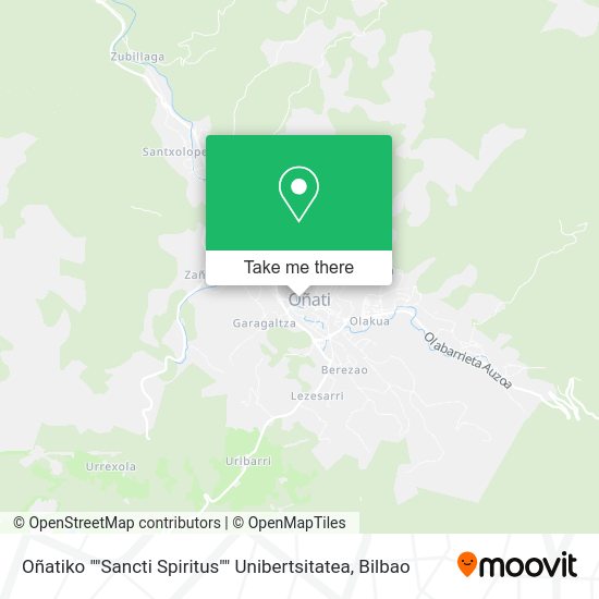 Oñatiko ""Sancti Spiritus"" Unibertsitatea map