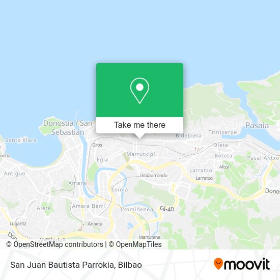 San Juan Bautista Parrokia map