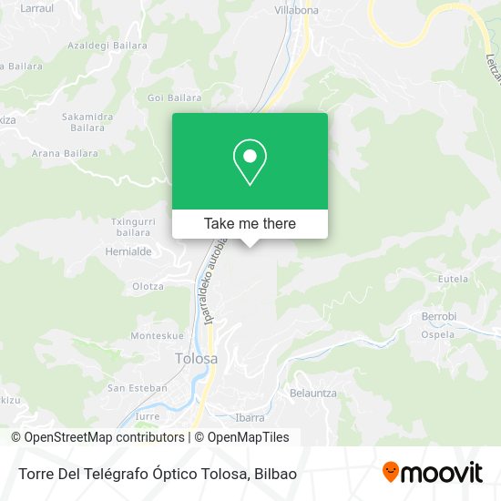Torre Del Telégrafo Óptico Tolosa map