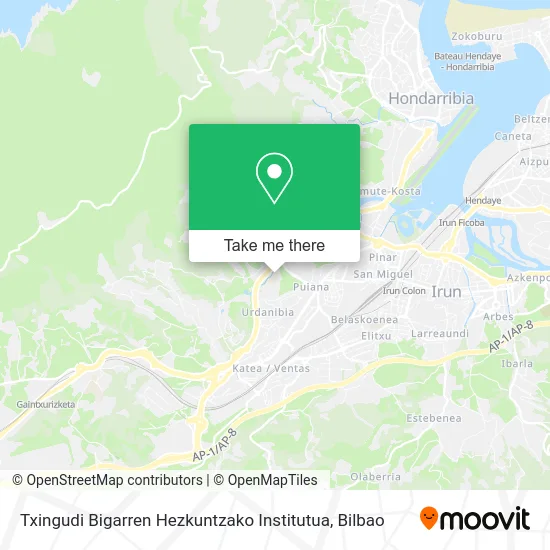 mapa Txingudi Bigarren Hezkuntzako Institutua
