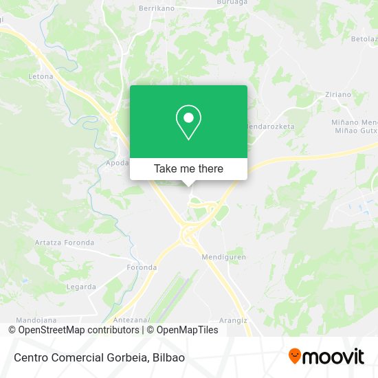 Centro Comercial Gorbeia map
