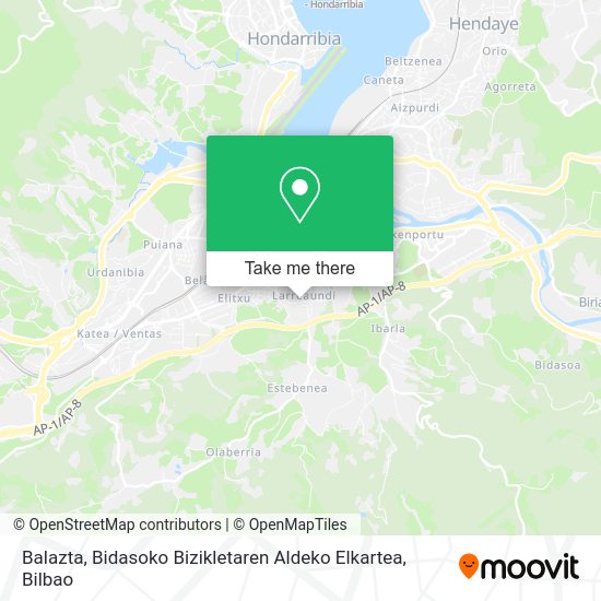 Balazta, Bidasoko Bizikletaren Aldeko Elkartea map