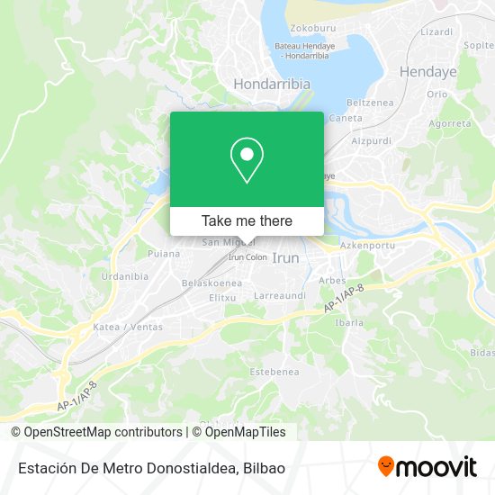 Estación De Metro Donostialdea map