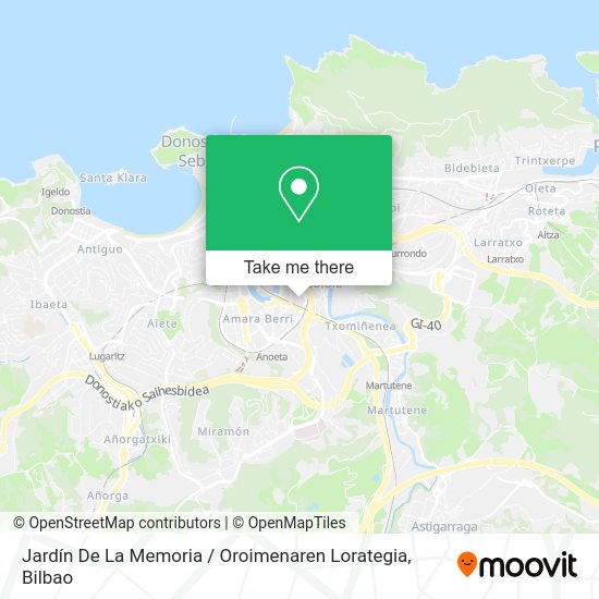 Jardín De La Memoria / Oroimenaren Lorategia map
