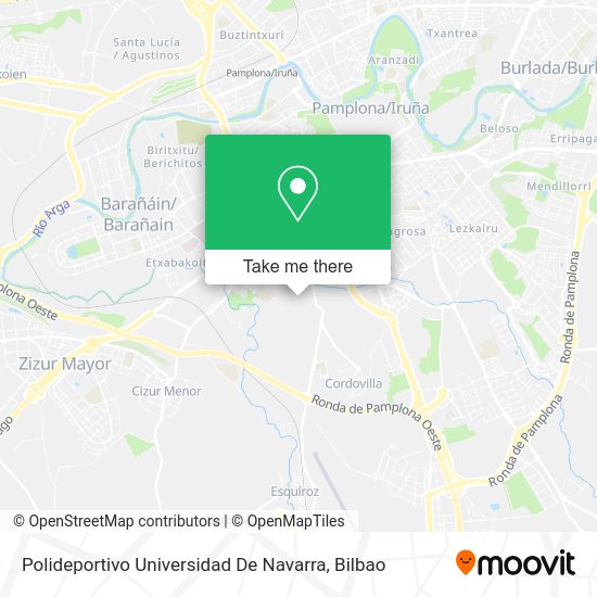 Polideportivo Universidad De Navarra map