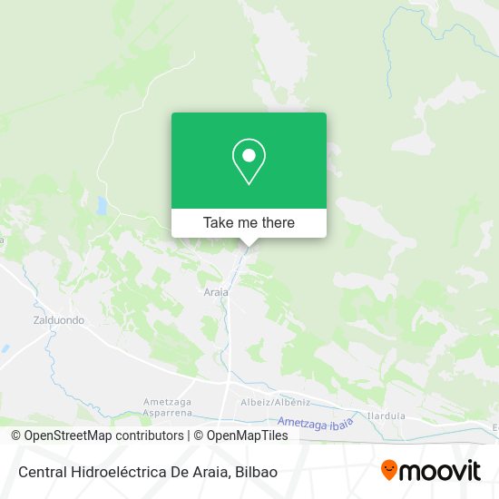 Central Hidroeléctrica De Araia map
