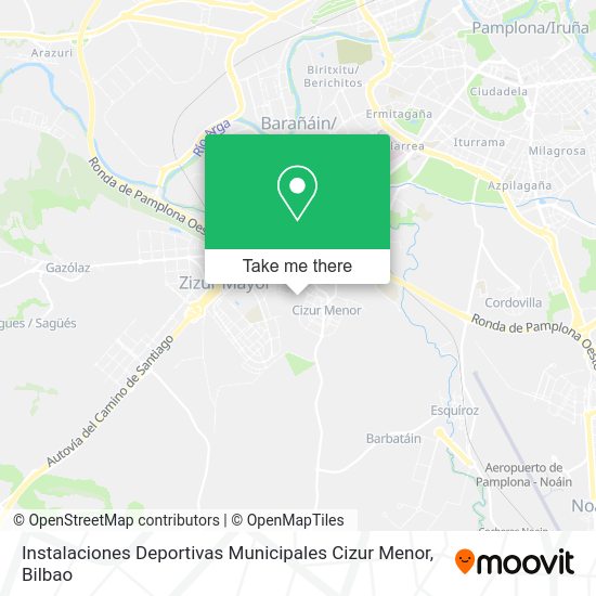 Instalaciones Deportivas Municipales Cizur Menor map