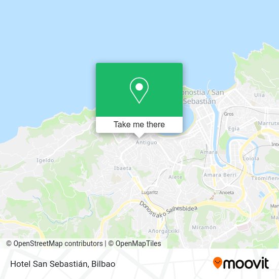 Hotel San Sebastián map