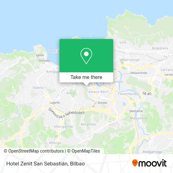 Hotel Zenit San Sebastián map