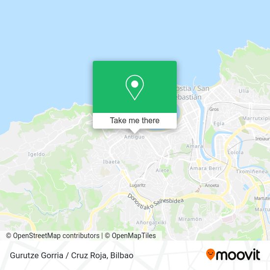 Gurutze Gorria / Cruz Roja map