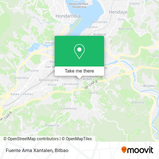 Fuente Ama Xantalen map