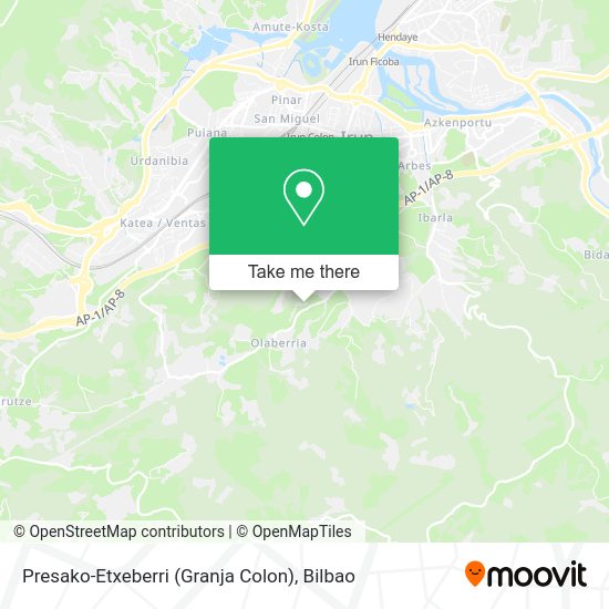 Presako-Etxeberri (Granja Colon) map