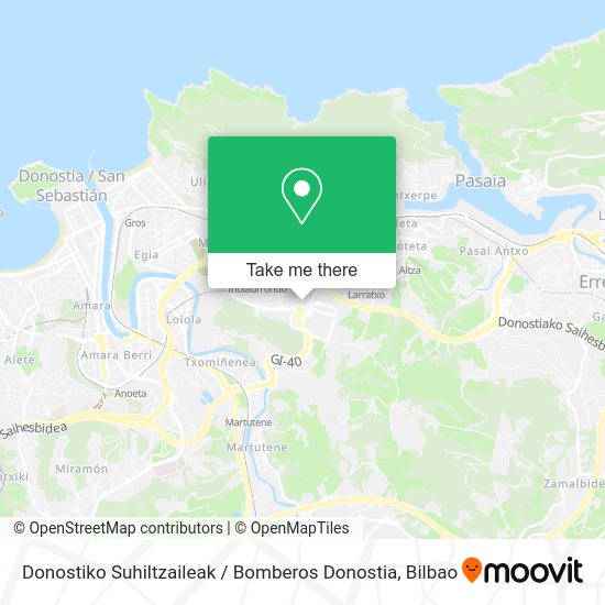 Donostiko Suhiltzaileak / Bomberos Donostia map