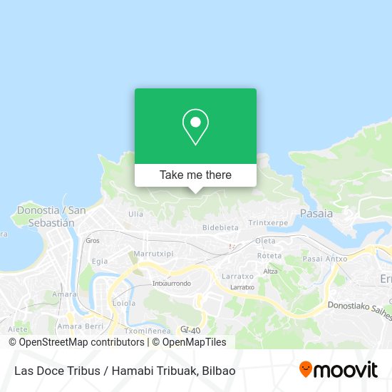 Las Doce Tribus / Hamabi Tribuak map