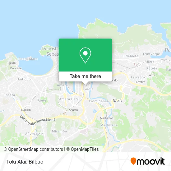 mapa Toki Alai