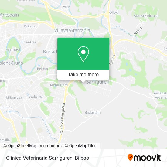 Clinica Veterinaria Sarriguren map