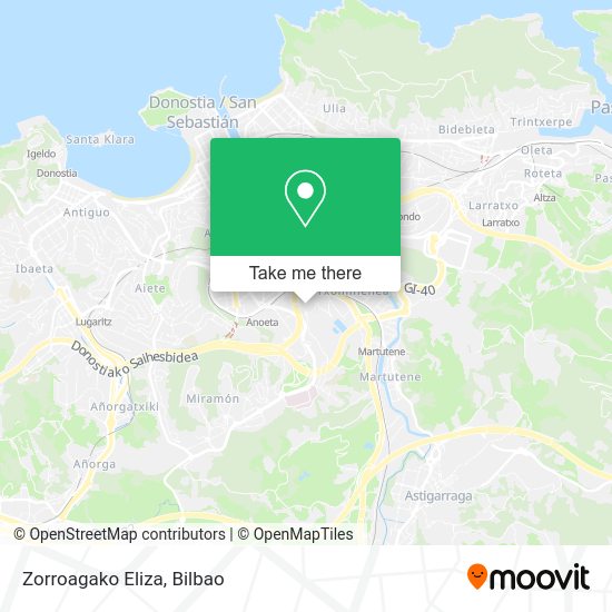 Zorroagako Eliza map