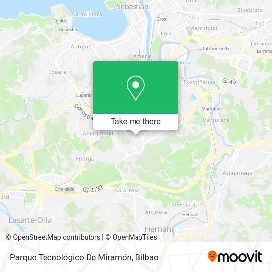 Parque Tecnológico De Miramón map