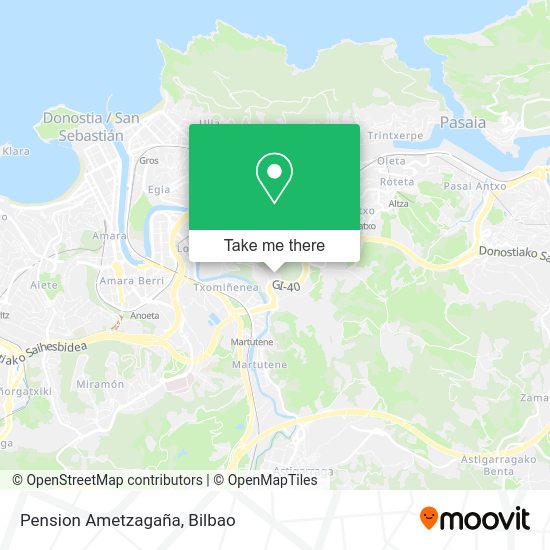 Pension Ametzagaña map