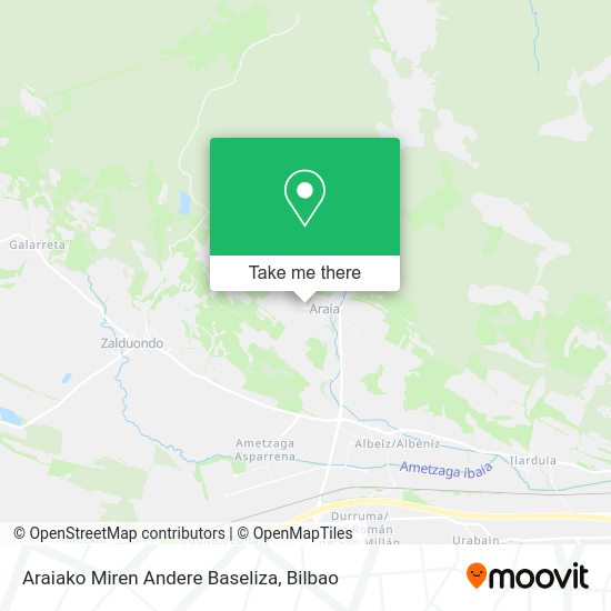 Araiako Miren Andere Baseliza map