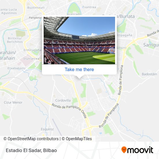 Estadio El Sadar map